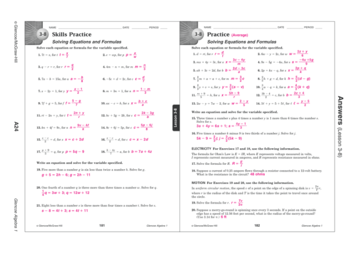 Glencoe geometry chapter 8 answer key