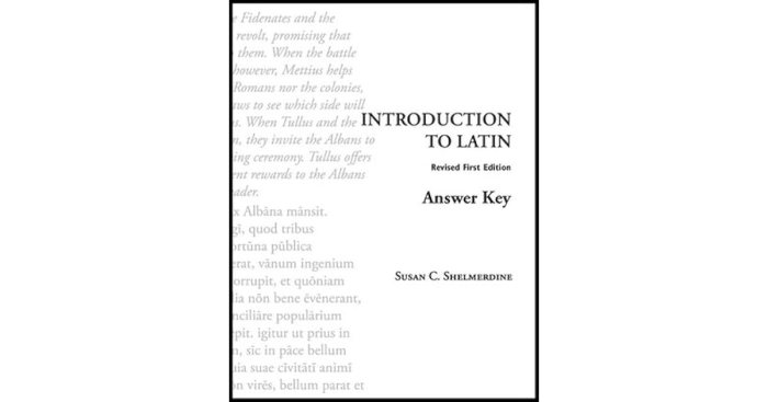 Latin an intensive course answer key