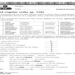 Preterite of regular verbs p 110