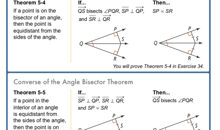 Perpendicular and angle bisectors practice