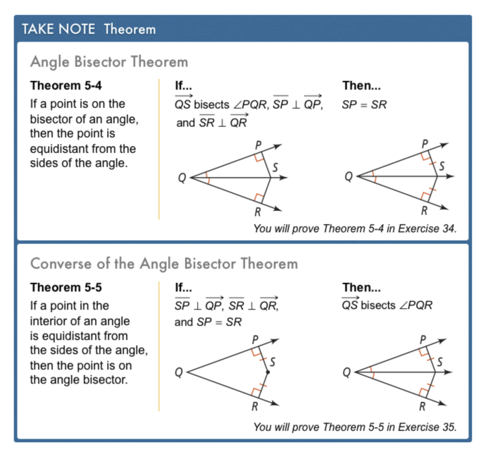 Perpendicular and angle bisectors practice