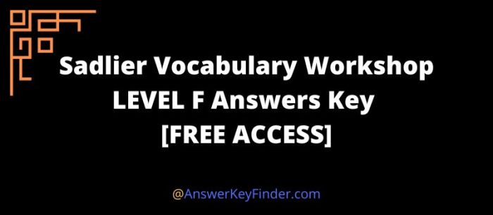 Sadlier vocabulary workshop level f unit 1 answers